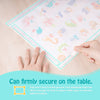 Disposable Placemats for Baby 40 Pack Stick-On Baby Placemat Alphabet ABC Animal Kids Table Mat for Restaurants Dining Table Travel Essentials for Toddlers, Multicolor
