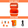 Case Compatible with FLEXTAILGEAR Portable Air Pump MP2 Pro/Tiny Electric Air Pump, Holder for Max Pump 2 Pro Mattress Pump, Box with Mesh Pocket for 5Pcs Nozzle and Charging Cable-Case Only (Orange)