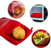 KISEER 3 Pack Reusable Microwave Potato Bag Baked Potato Cooker Pouch, Red