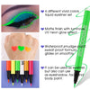 BADCOLOR 6 Colors UV Liquid Eyeliner Set, Pigmented Neon Colored Makeup Eyeliners Pen, Colorful Waterproof Smudge-proof Graphic Eye Liners Kit for Music Festival Concert Rave Party
