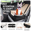 FUNNIU Dog Car Seat for Small Dog, Fully Detachable Washable Pet Car Seat, Dog Booster Seats with Four Storage Pockets Clip-On Leash Portable Dog Car Seats for Small Dogs Under 25 LBS, Beige