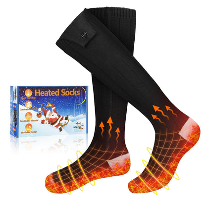 Heated Socks, Heated Socks for Women Men, 5000mAh Rechargeable Electric Heated Socks Up to 8 Hours, Washable Winter Warm Socks for Outdoors Work Fishing Hunting Skiing Riding Camping (Unisex-Adult)