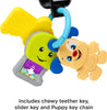 Fisher-Price Laugh & Learn Baby to Toddler Toy Play & Go Keys with Lights & Music for Pretend Play Ages 6+ Months