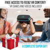 VR Headset Compatible with iPhone & Android - for Kids & Adults | Includes a Built-in Button for 3D VR Gaming & Videos | Virtual Reality Goggles Set for Phones 4.5