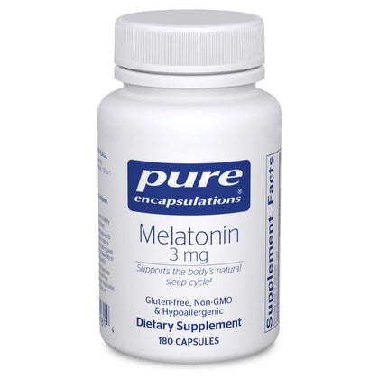 Pure Encapsulations Melatonin 3 mg - Antioxidant Supplement to Support Natural Sleeping & Relief of Occasional Sleeplessness - for Natural Sleep Support* - 180 Capsules