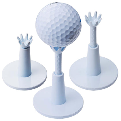Adjustable Golf Tee, Golf Mat Tees for Driving Range & Simulator, Rubber & Plastic Golf Tees - Essential Golf Accessories for Men, Unbreakable Golf Tees - No Need to Repeatedly Pick up (3 Pack White)