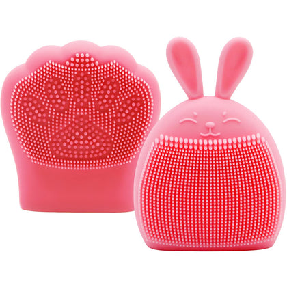 Baby Bath Brush, Silicone Baby Cradle Cap Brush, Massage Brush, Scrubbers Exfoliator Brush - Shampoo Scalp Scrubbie for Hair and Body Care - Baby Essential for Dry Skin, Cradle Cap and Eczema (Pink)