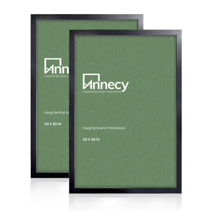 Annecy 20x30 Picture Frame Black?2 Pack?, 20 x 30 Picture Frame for Wall Decoration, Classic Black Minimalist Style Suitable for Decorating Houses, Offices, Hotels