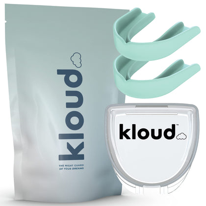 Kloud Night Guard - Mouth Guard for Clenching Teeth and Grinding Teeth, 2 Pack Custom Moldable Dental Mouth Guard