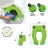 Portable Potty Training Seat with Dinosaur Theme Training Chart for Boys, Non-Slip Grip Foldable Toilet Seat, Toilet Training Seat Fits Round & Oval Toilets Home & Travel use, Bag Included