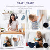 ARENTI Video Baby Monitor, Audio Monitor with Two 2K Ultra HD WiFi Cameras,5