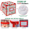 BINSUNS Christmas Ornament Storage Box, Christmas Storage Containers Organizer Bag with Dividers - Fits up to 64 Holiday Xmas Ornaments Decorations 3