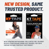 KT Tape, Original Cotton, Elastic Kinesiology Athletic Tape, 20 Count, 10 Precut Strips, Black