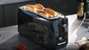 Elite Gourmet ECT4829B Long Slot 4 Slice Toaster, 6 Toast Settings Toaster Defrost, Reheat, Cancel Functions, Slide Out Crumb Tray, Extra Wide Slots for Bagels Waffles, Black