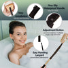 EASACE Long Handle Bath Body Brush & Lotion Applicator for Back Scrubber, Shower Brush with Soft Bristles for Wet or Dry