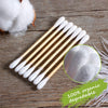 Bamboo Cotton Swab 1000PCS Double Cotton Buds bamboo Cotton Bud Eco organic bamboo ear swab for Ear Skin Jewelry Art Pet Cleaning Craft Paper Packaging (5 PACKS OF 200 STICKS)
