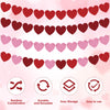 OHOME Valentines Day Decorations - Heart Valentines Garland - 40 Pack Valentines Day Backdrop Banner Valentine's Day Accessories Party Favors for Door Wall Classroom School Home-Valentines Day Decor