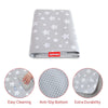 Mealtime Splat Mat for Under High Chair Mat, Non Slip Waterproof Floor Mats Washable Portable Picnic Splash Mat for Baby Art/Craft/Playtime, 42X46 Inch - Grey Star