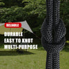 650lb Paracord/Parachute Cord - 9 Strand Paracord Rope 100', 200' Spools of Parachute Cord, Type III for Camping, Hiking and Survival (Black, 100 Feet)