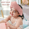 KOMIDK Shower Cap for Kids,Baby Shower Cap Protection Eye Ear for Toddler, Baby, Kids, Children (Pink)