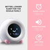 LittleHippo MELLA: Ready to Rise Children's Sleep Trainer, Night Light, Sound Machine and OK to Wake Alarm Clock for Toddlers and Kids - Blush Pink