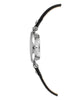 Anne Klein Women's 109443BKBK Silver-Tone Black Dial and Black Leather Strap Watch