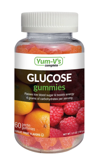 YumVs Complete Glucose Gummies, Fruit Flavors, (60 Ct); Chewable Nutritional Supplement for Men and Women, Gluten Free, Vegan, Kosher, Halal