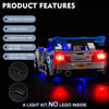 BrickBling LED Light Kit for Lego Speed Champions Fast & Furious Nissan Skyline GT-R (R34) Toy Car Building Set, Blue Underglow Lights for Lego 76917 (No Model)