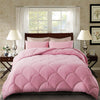ELNIDO QUEEN Pink Twin Comforter Set with 1 Pillow Sham - 2 Pieces Bed Comforter Set - Quilted Down Alternative Comforter Set - Lightweight All Season Bedding Comforter Sets Twin Size(64×88 Inch)