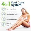 Foot Cure Foot Care/ Exfoliator & Callus Remover Pedicure Set - Includes Foot File for Dead Skin, Tea Tree Oil Foot Soak Salts, Urea Cream 40 Percent & Foot Callus Removal Gel - Made in USA