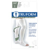 Truform Surgical Stockings, 18 mmHg Compression for Men and Women, Thigh High Length, Open Toe, Beige, White, Large