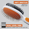 Wahl Premium Pet Double Sided Pin Bristle Brush with Patented Stacked Pin Design for Dogs - Removes Loose Hair & Stimulates the Skin while Creating a Soft Coat Shine - Model 858501