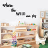 Xylolfsty Playroom Wall Decor, Where the Wild Ones Play Room Sign Wooden Wall Art Decoration for Boys and Girls Toy Room Kids Toddler Nursery Room Bedroom Home Word Cutouts Sign 8 pcs