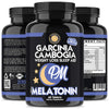 Garcinia Cambogia PM Weight Loss Sleep, All Natural Supplement w/Valerian Root & Melatonin to Help Burn Fat Overnight, Night Time Appetite Suppressant, Vegetarian Formula (1-Bottle)