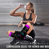 Bluemaple 6 Pack Copper Compression Socks for Women and Men Circulation-Best Support for Medical, Running,Nursing,Athletic