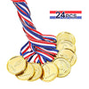 Caydo 24 Pieces Children's Gold Plastic Winner Award Medals, 1.38 Inch