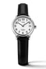 Timex Women's Easy Reader 25mm Watch - Silver-Tone Case White Dial with Black Leather Strap