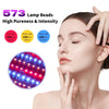 Zovie F1 Flexible 7 in 1 Colors with Near Infrared Light LED Face Mask for Skin Rejuvenation SPA - Red LED Light Photodynamic Facial Skin Care Photon Therapy Machine (Blue)