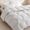 Saisier Feather Down Comforter King Size Ultra Soft Premium Down Duvet Insert, All Season Medium Warmth 106x90 Inches White Hotel Bedding Comforter Cotton-Poly Cover with 8 Corner Tabs