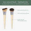 EcoTools New Natural Blush & Highlight Duo, Face Makeup Brushes For Liquid & Cream Foundation, Contour, Blush & Highlight, Dense, Synthetic Bristles For Makeup Blending, Vegan & Cruelty-Free, 2 Count
