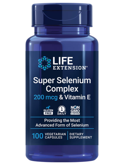 Life Extension Super Selenium Complex with Vitamin E - Cellular Health & Longevity Support - Gluten-Free, Non-GMO, Vegetarian -100 Capsules(Pack of 1)
