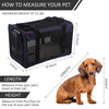Foldable Cat & Dog Carrier - Durable Dog Travel Bag Airline Approved Pet Carrier 4-Sided Mesh Design Portable Dog Crate for Pets Up to 16 Pounds with Soft Wool Felt