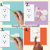 Socket Sitter: Always Connected, Never Lost! No Choking Hazard! Child Safety Cover, Electrical Outlet Cover, Plug Protector, Socket Protector (Pack of 6, Covers 12 outlets) (Crisp White)
