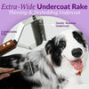 DELOMO Dog Brush Set, Undercoat Rake, Dog Comb, Bristles Brush for Shedding, Dematting, and Deshedding - Ideal Shedding Tool for Medium or Long-haired Dogs and Cats (3PCS)