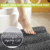 Grey Bath Rugs - Soft Large Bathroom Rugs Farmhouse Floor Cover Water Absorbent Bath Mat Shower Carpet for Toilet Door Way Kitchen Kids Baby, 60
