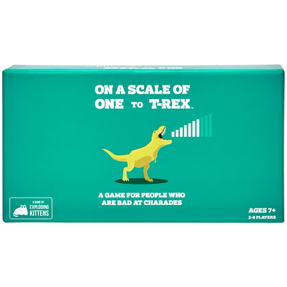 On a Scale of One to T-Rex by Exploding Kittens: A Card Game for People Who Are Bad at Charades - Family - Card Games for Adults, Teens & Kids