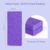 NOVAL Pumice Stone for Feet Scrubber Dead Skin Disposable Foot Pumice Foot Callus Remover Pedicure Tools Purple Pumice Sponge Nail Salon Home Use,40 PCS