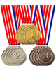 Jauisus 12 Pcs Gold Silver Bronze Medals 1st 2nd 3rd Place Metal Award Medals Olympic Style Winner Awards with Neck Ribbon for Sports, Party, Prizes, Competitions, 2 Inches