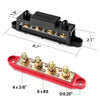 Mofeez Power Distribution Block Bus Bar, 4 x 3/8