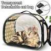BNOSDM Transparent Cat Carrier Portable Cat Carried Bag Collapsible Soft-Sided Small Pet Carriers for Kitten Puppy Travel Hiking Walking & Outdoor Use(Grey)